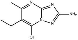 2-アミノ-6-エチル-5-メチル[1,2,4]トリアゾロ[1,5-A]ピリミジン-7-オール 化学構造式