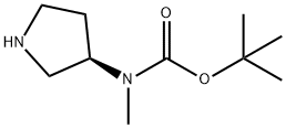 (R)-3-(N-BOC-N-甲氨基)吡咯烷, 392338-15-7, 结构式