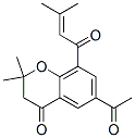 6-Acetyl-2,3-dihydro-2,2-dimethyl-8-(3-methyl-1-oxo-2-butenyl)-4H-1-benzopyran-4-one 结构式