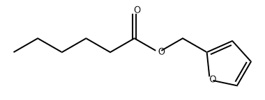 ヘキサン酸フルフリル 化学構造式
