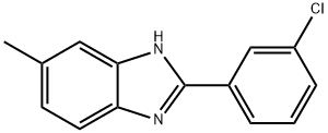 2-(3-CHLOROPHENYL)-5-METHYLBENZIMIDAZOLE 化学構造式