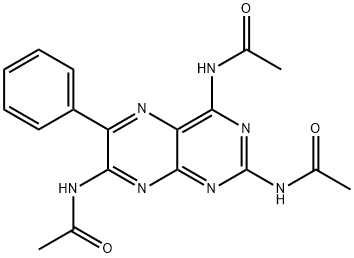 N,N',N''-(6-Phenyl-2,4,7-pteridinetriyl)tris-acetamide Struktur