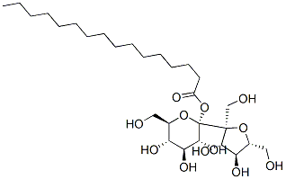 alpha-d-Glucopyranoside, beta-d-fructofuranosyl, hexadecanoate Struktur