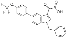 2-[1-benzyl-5-[4-(trifluoromethoxy)phenyl]indol-3-yl]-2-oxo-acetic aci d Structure
