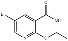 5-ブロモ-2-エトキシニコチン酸 化学構造式