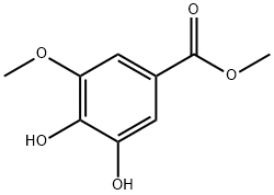 3,4-二羟基-5-甲氧基苯甲酸甲酯, 3934-86-9, 结构式