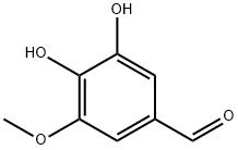 4,5-ジヒドロキシ-3-メトキシベンズアルデヒド 化学構造式
