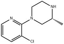 (3R)-1-(3-氯吡啶-2-基)-3-甲基哌嗪,393513-95-6,结构式