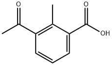 3-乙酰-2-甲基苯甲酸 结构式