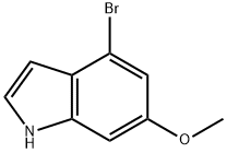 4-ブロモ-6-メトキシ-1H-インドール 化学構造式