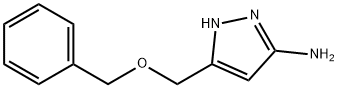 5-(ベンジルオキシメチル)-1H-ピラゾール-3-アミン 化学構造式