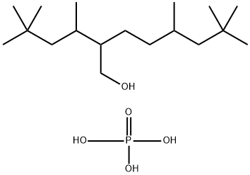 1-Octanol, 5,7,7-trimethyl-2-(1,3,3-trimethylbutyl)-, phosphate, potassium salt  Structure