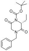 1-BENZYL-3(R)-ETHYL-4-TERT-BUTOXYCARBONYL-PIPERAZINE-2,5-DIONE Structure