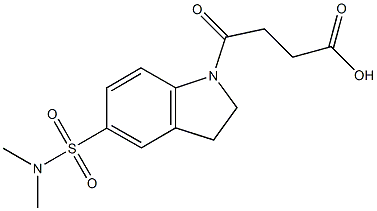 4-(5-(N,N-二甲基氨磺酰基)二氢吲哚-1-基)-4-氧代丁酸, 393795-65-8, 结构式