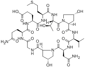 (HYP474,477,GLN479)-CYCLO-ALPHA-FETOGLOBULIN (471-479) (HUMAN, LOWLAND GORILLA) 结构式