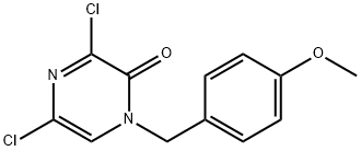 1-(4-甲氧基苄基)-3,5-二氯吡嗪-2(1H)-酮, 393860-82-7, 结构式