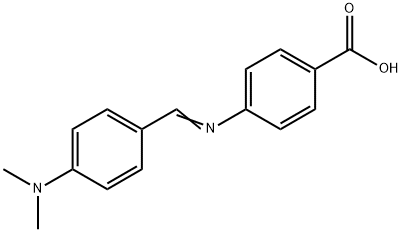 4-((4-DIMETHYLAMINO_BENZYLIDENE)-AMINO)-BENZOLC ACID Struktur