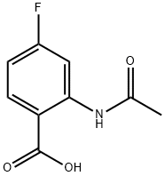 2-ACETAMIDO-4-FLUOROBENZOIC ACID Struktur