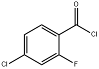 塩化4-クロロ-2-フルオロベンゾイル 塩化物 化学構造式