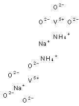 Ammonium sodium vanadium oxide Struktur