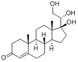 17,20β,21β-トリヒドロキシプレグナ-4-エン-3-オン 化学構造式