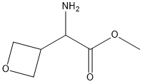 2-アミノ-2-(オキセタン-3-イル)酢酸メチル 化学構造式
