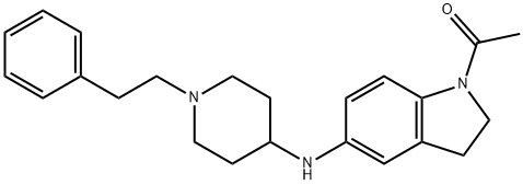 1-ACETYL-N-[1-(2-PHENYLETHYL)PIPERIDIN-4-YL]-INDOLIN-5-AMINE
 Structure