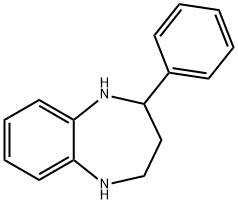 2-フェニル-2,3,4,5-テトラヒドロ-1H-1,5-ベンゾジアゼピン 化学構造式