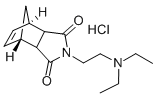 4,7-Methano-1H-isoindole-1,3(2H)-dione, 3a,4,7,7a-tetrahydro-2-(2-(die thylamino)ethyl)-, monohydrochloride Struktur