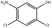 2,4-二氯-5-氨基苯酚, 39489-79-7, 结构式