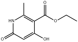 2-メチル-4-ヒドロキシ-6-オキソ-1,6-ジヒドロピリジン-3-カルボン酸エチル 化学構造式