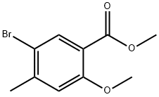 5-溴-2-甲氧基-4-甲基苯甲酸甲酯, 39503-58-7, 结构式
