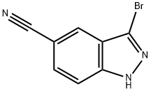 3-BROMO-5-CYANO (1H)INDAZOLE, 395101-67-4, 结构式