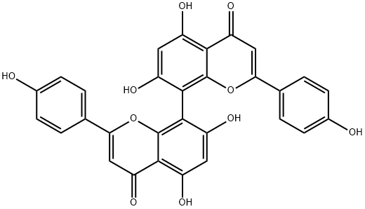 柏木双黄酮, 3952-18-9, 结构式