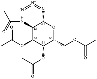 Azido 2-AcetaMido-2-deoxy-3,4,6-tri-O-acetyl-β-D-galactopyranosyl Structure