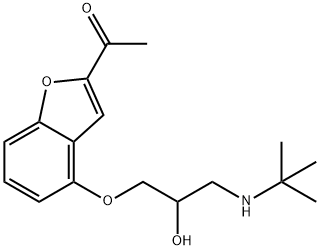 1-[4-[3-(tert-Butylamino)-2-hydroxypropoxy]2-benzofuranyl]ethanone Struktur