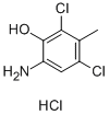 6-アミノ-2,4-ジクロロ-3-メチルフェノール塩酸塩 化学構造式