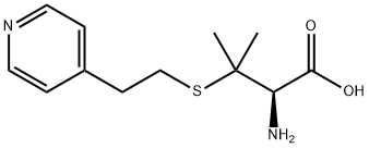 rac-(R*)-2-アミノ-3-メチル-3-[[2-(4-ピリジニル)エチル]チオ]ブタン酸 化学構造式