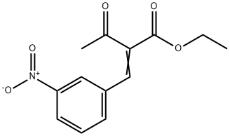 ETHYL 2-ACETYL-3-(3-NITROPHENYL)PROPENOATE Structure