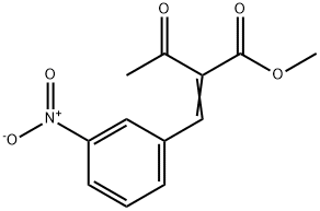 2-(3-硝基苯亚甲基)乙酰乙酸甲酯, 39562-17-9, 结构式