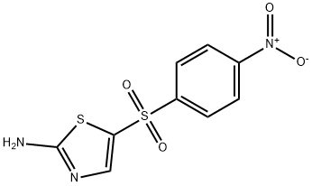 2-胺基-5-(4-硝基苯磺酰)-噻唑,39565-05-4,结构式