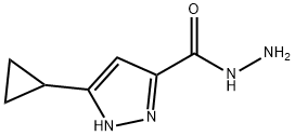 1H-Pyrazole-3-carboxylicacid,5-cyclopropyl-,hydrazide(9CI) 化学構造式