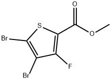 3-フルオロ-4,5-ジブロモチオフェン-2-カルボン酸メチル 化学構造式