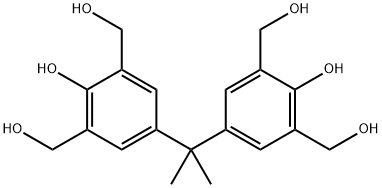 5,5'-(1-メチルエチリデン)ビス(2-ヒドロキシ-1,3-ベンゼンジメタノール) 化学構造式