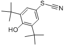 3,5-ジ-tert-ブチル-4-ヒドロキシフェニルチオシアナート 化学構造式