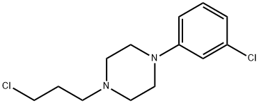 1-(3-クロロフェニル)-4-(3-クロロプロピル)ピペラジン 化学構造式