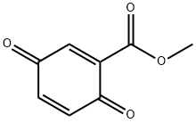 3,6-ジオキソ-1,4-シクロヘキサジエン-1-カルボン酸メチル 化学構造式