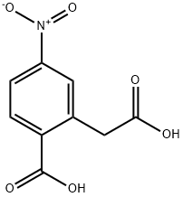 2-(カルボキシメチル)-4-ニトロ安息香酸 化学構造式
