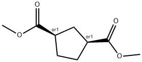 cis-1,3-シクロペンタンジカルボン酸ジメチル 化学構造式