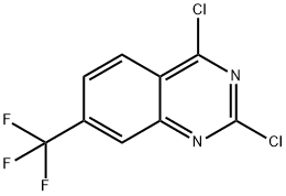 2,4-ジクロロ-7-(トリフルオロメチル)キナゾリン 化学構造式